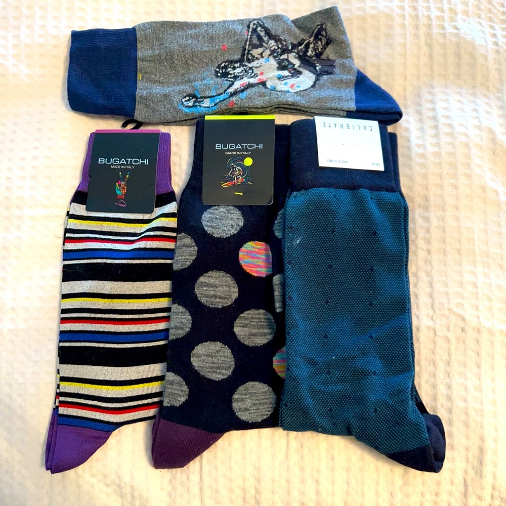 Bugatchi and Calibrate men’s socks new. Elvis!!!!